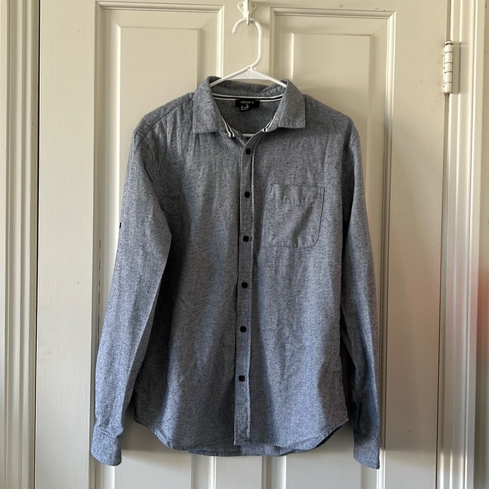 Grey button up